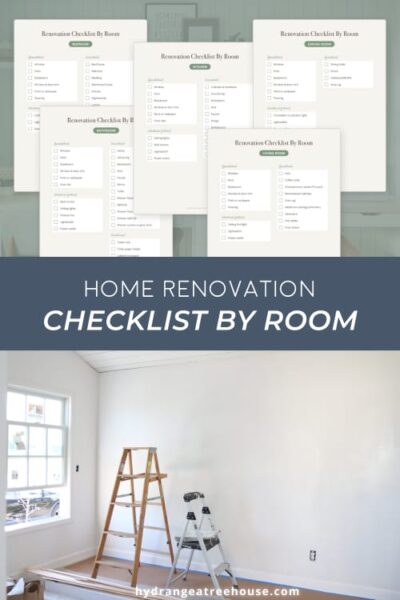 Renovation checklist by room (PDF inside!) - Hydrangea Treehouse