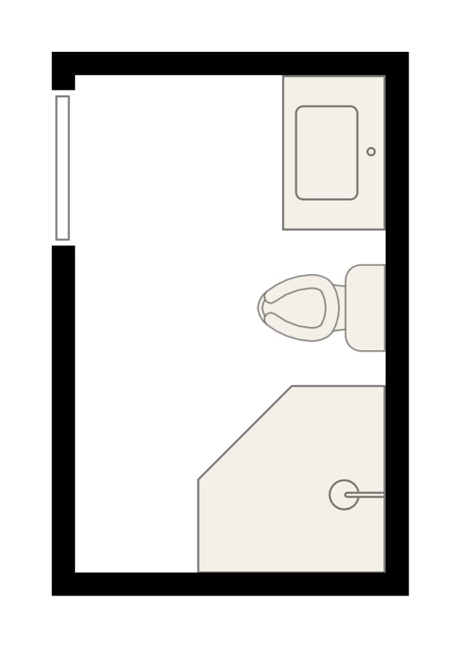 Smart 5x8 Bathroom Layout Ideas to Transform Your Small Bathroom, 5x8 bathroom layout idea #6 with bigger corner shower